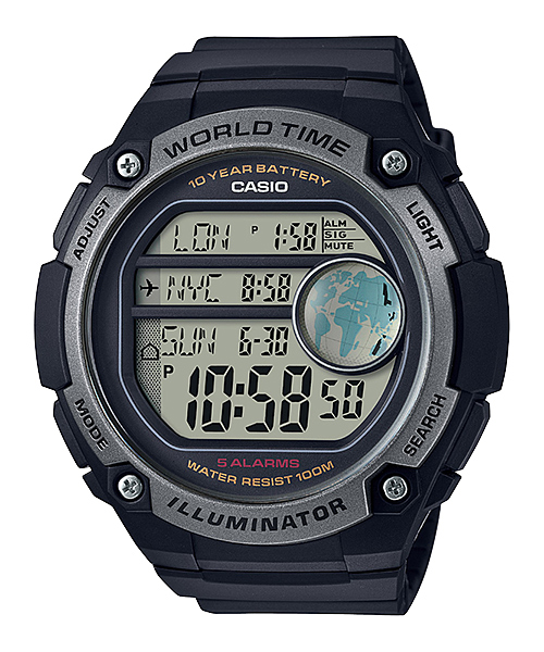 นาฬิกา คาสิโอ Casio แบตเตอรี่ 10 ปี รุ่น AE-3000W-1AV ของแท้ รับประกัน 1 ปี