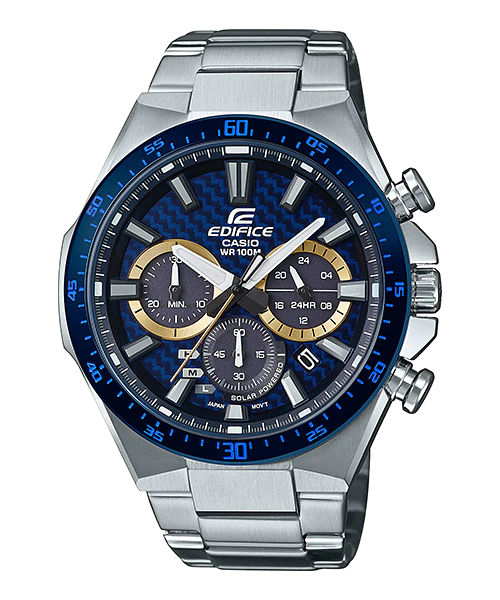 นาฬิกา Casio EDIFICE CHRONOGRAPH Carbon Fober&Solar Powered รุ่น EQS-800BCD-2AV ของแท้ รับประกัน 1 ปี