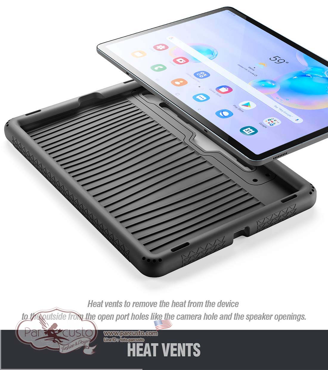 เคสซิลิโคนกันกระแทก Samsung Galaxy Tab S6 10.5 (SM-T860/SM-T865) [TurtleSkin] จาก Poetic [Pre-order USA]