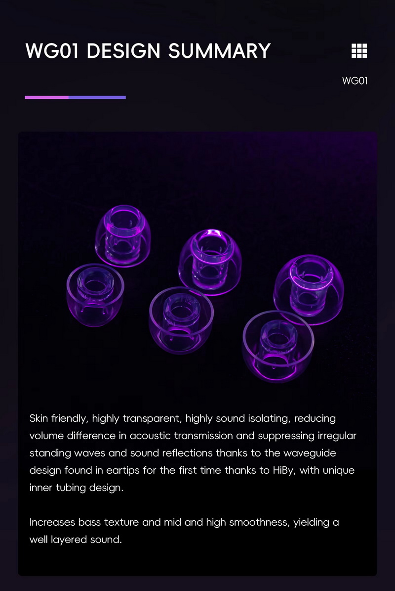 [PreOrder] HiBy WG01 จุกหูฟังซิลิโคนเหลว แยกเสียงได้ดี โปร่งใสสูง เป็นมิตรกับผิว จำนวน 3 คู่ S/M/L