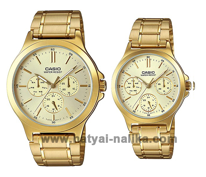 นาฬิกา คาสิโอ Casio SETคู่รัก รุ่น MTP-V300G-9A+LTP-V300G-9A ของแท้ รับประกัน 1 ปี
