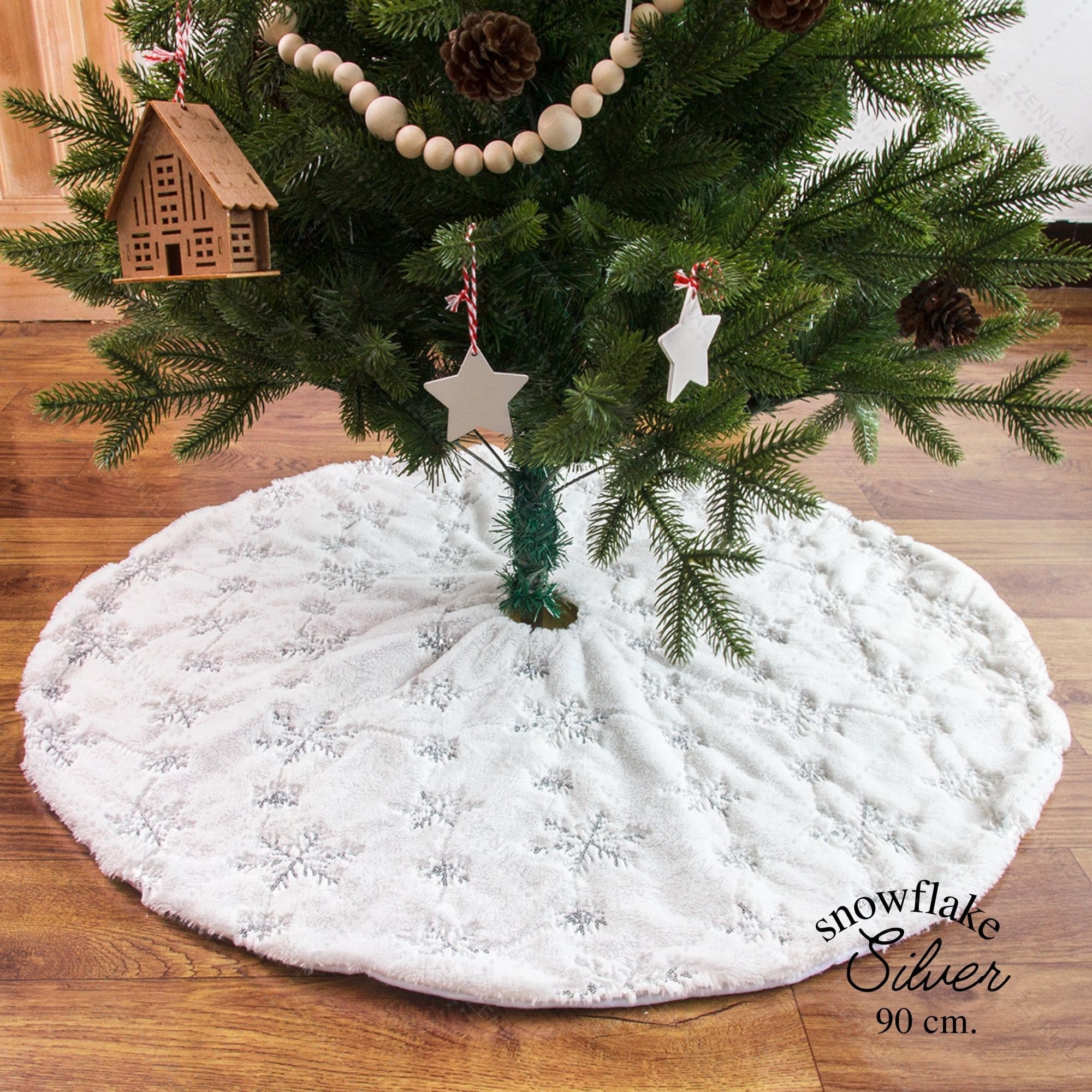 กระโปรงคลุมฐานต้นคริสมาสต์ Christmas Tree Skirt ของตกแต่งคริสมาสต์ มี 4 แบบให้เลือก