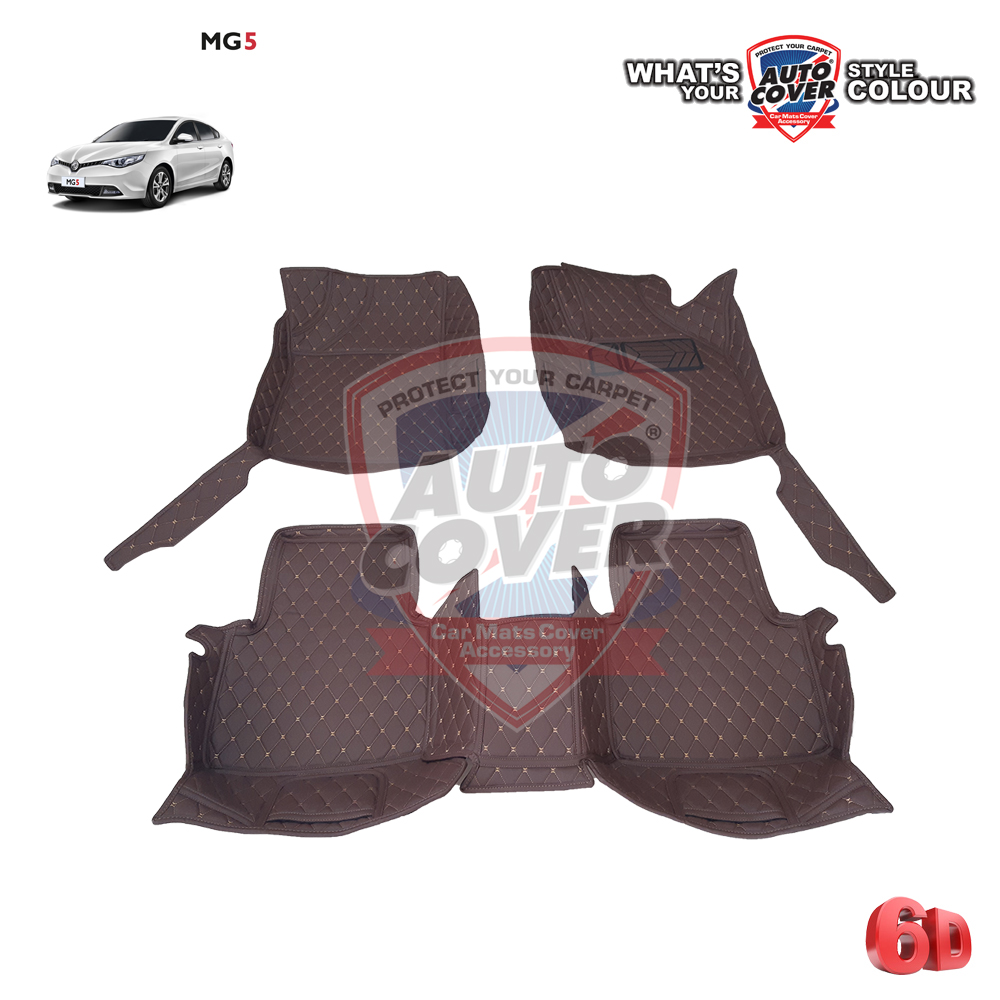 พรมปูพื้นรถยนต์ พรม6D รถ MG 5 ชุดภายในห้องโดยสาร จำนวน 3 ชิ้น