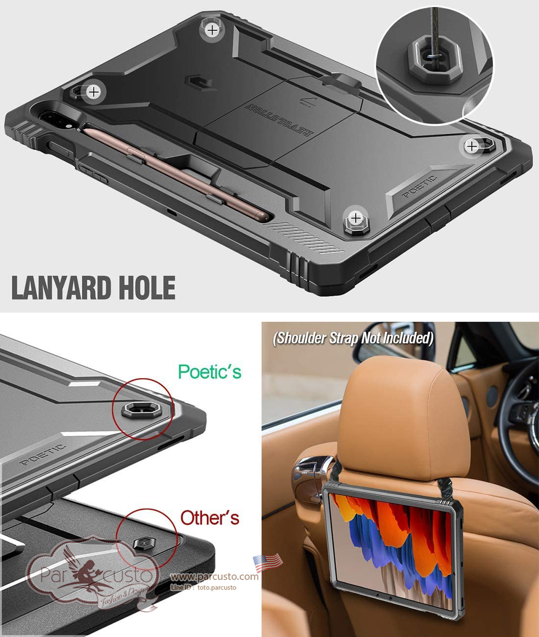 เคสกันกระแทก Samsung Galaxy Tab S7 [Revolution] จาก POETIC [Pre-order USA]