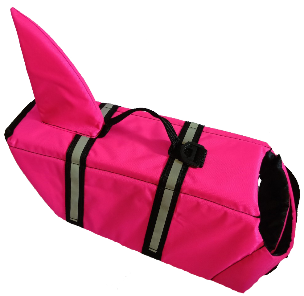 เสื้อชูชีพสุนัขแบบหางฉลาม ชมพู