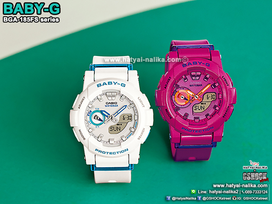 นาฬิกา Casio Baby-G BGA-185FS Vivid Fashion color series รุ่น BGA-185FS-4A ของแท้ รับประกัน1ปี