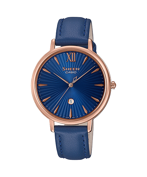 นาฬิกา คาสิโอ Casio SHEEN SAPPHIRE CRYSTAL คริสตัลแซฟไฟร์ SHE-4534 series รุ่น SHE-4534PGL-2A ของแท้ รับประกัน1ปี