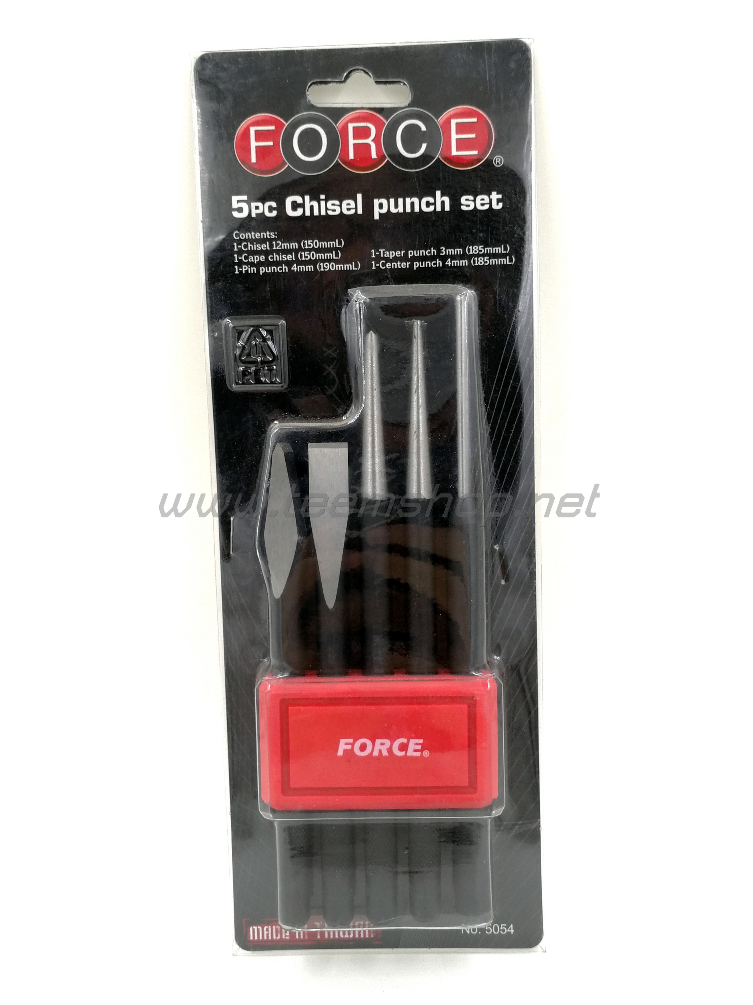 FORCE ชุดเหล็กส่ง เหล็กสกัด 5ตัวชุด 5054 Made in Taiwan