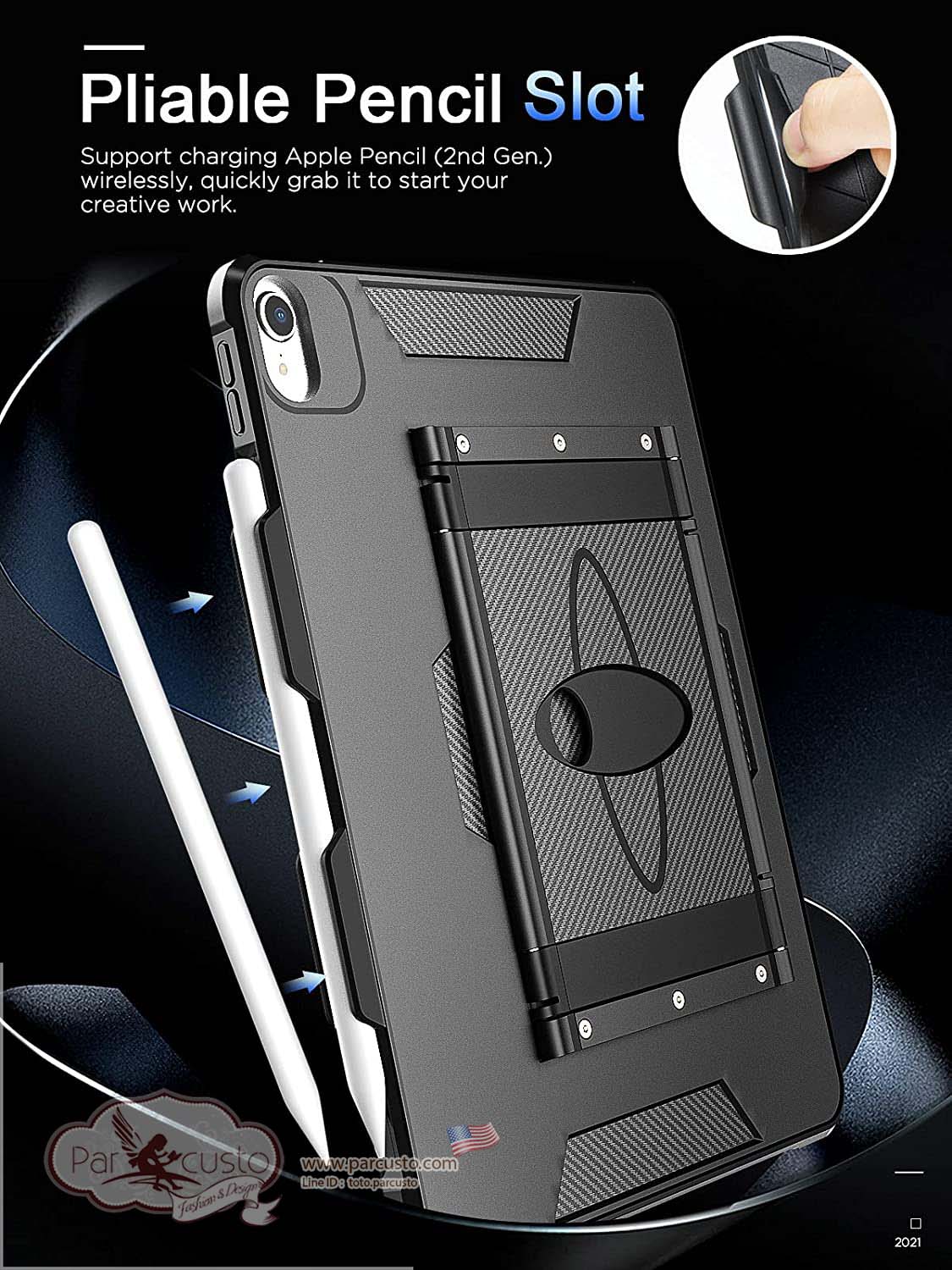 เคสกันกระแทก iPad Air 4th/5th Generation 10.9 Inch 2020/2022 [Multi-Angle] จาก MoKo [Pre-order USA]