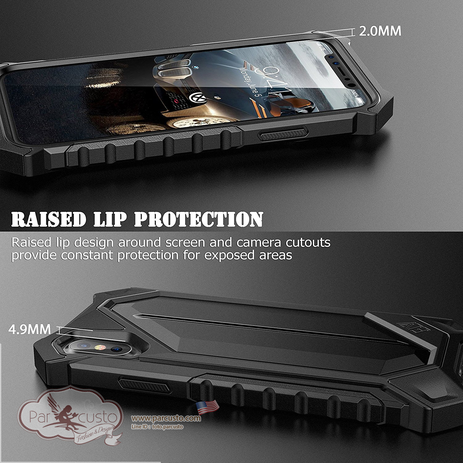 เคสกันกระแทก Apple iPhone X [Rugged Armor Hybrid] จาก ELV [Pre-order USA]