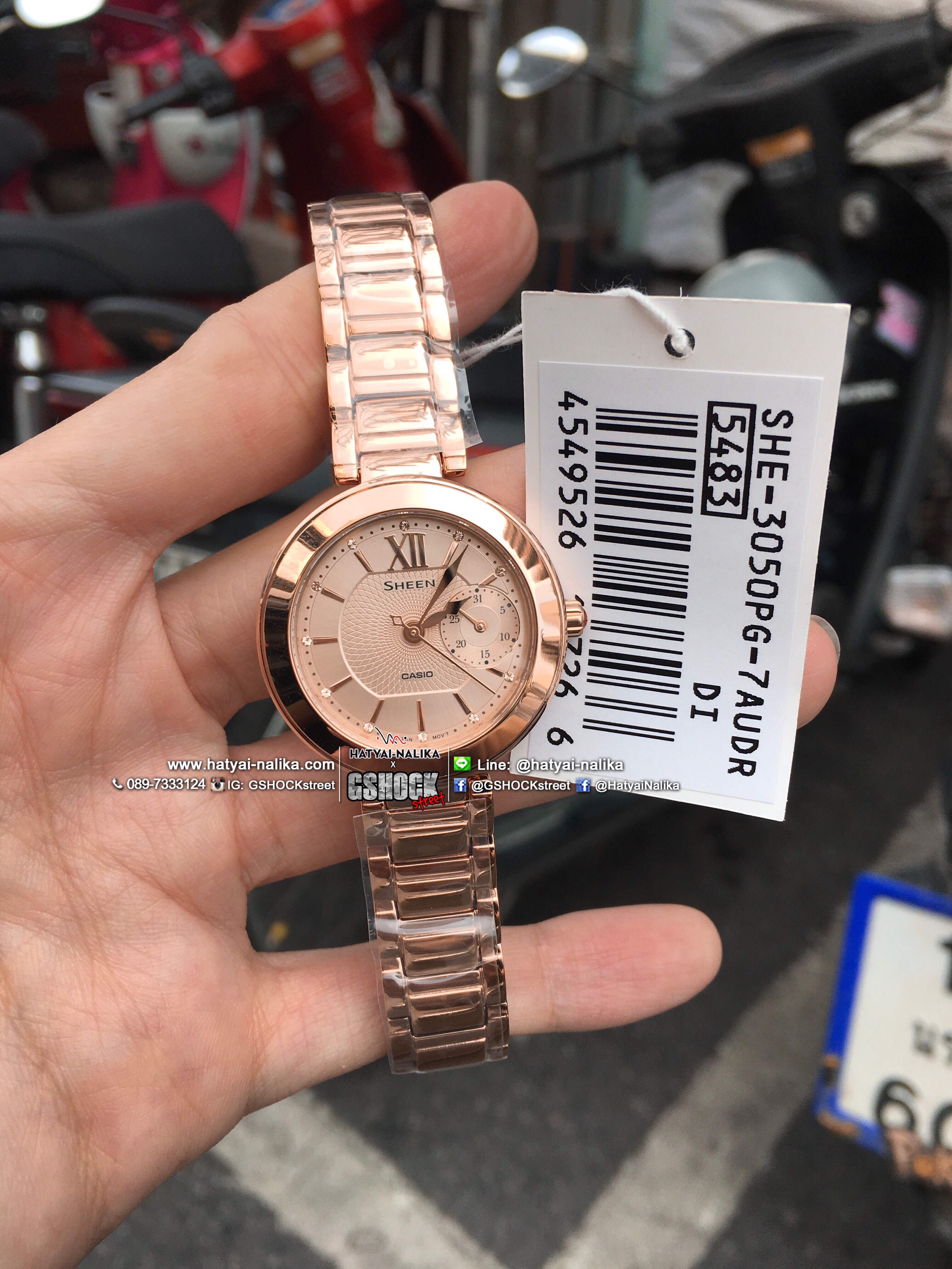 นาฬิกา คาสิโอ Casio SHEEN MULTI-HAND รุ่น SHE-3050PG-7A ของแท้ รับประกัน1ปี