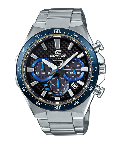 นาฬิกา Casio EDIFICE CHRONOGRAPH Carbon Fober&Solar Powered รุ่น EQS-800CDB-1BV ของแท้ รับประกัน 1 ปี
