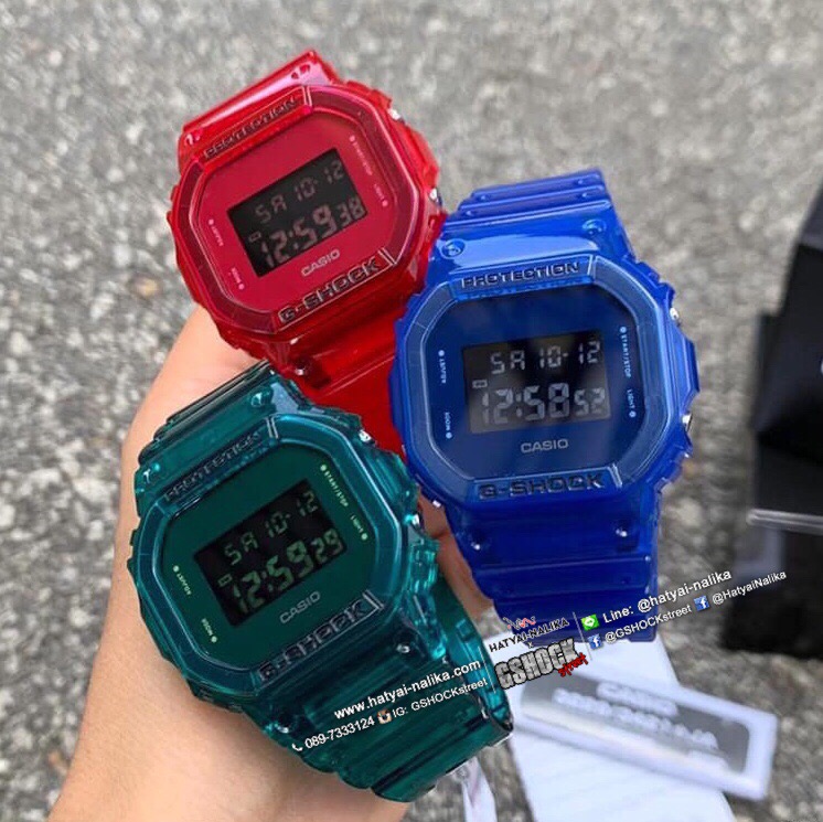 นาฬิกา Casio G-Shock Special color DW-5600SB COLOR SKELETON series รุ่น DW-5600SB-3 “เขียวมรกต” ของแท้ รับประกัน1ปี