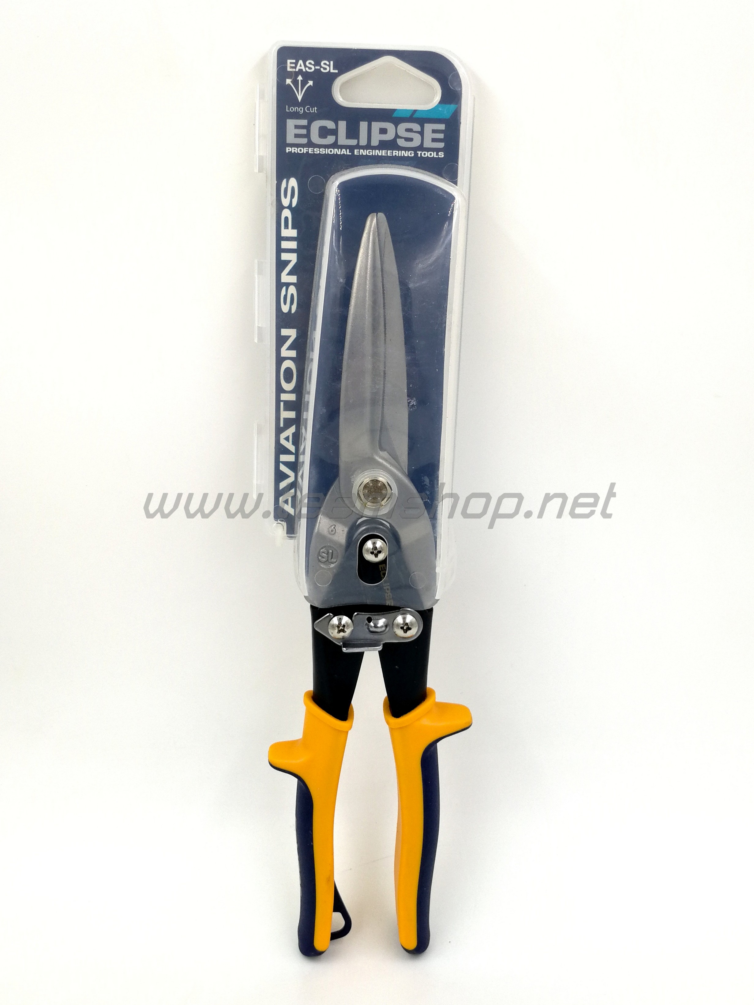 ECLIPSE กรรไกรตัดสังกะสี ปากตรงยาว+วงกว้าง EAS-SL AVIATION SNIPS