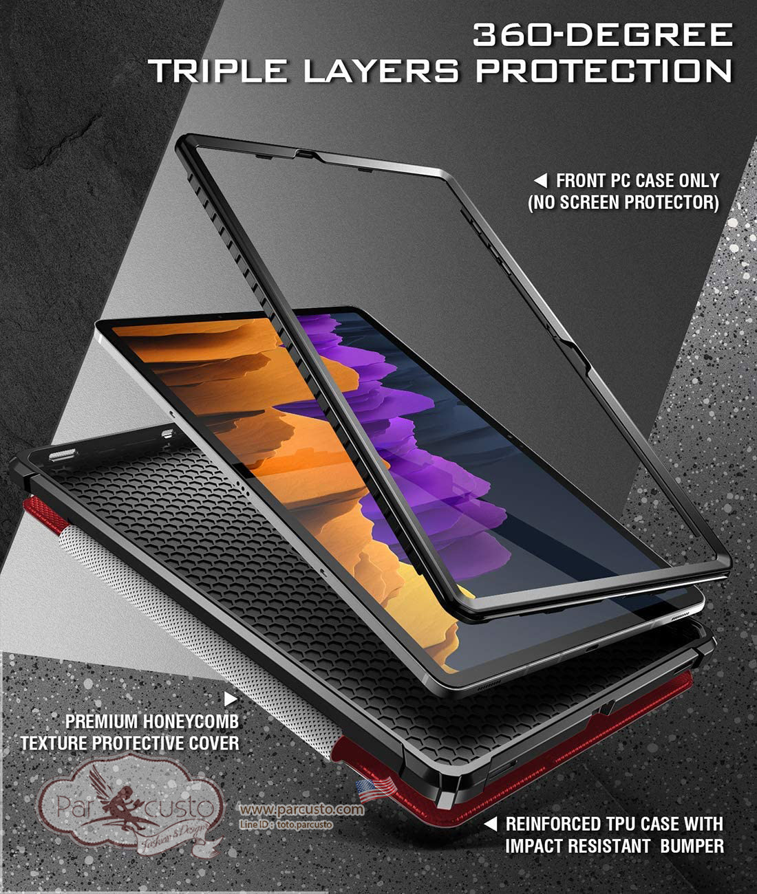 เคส Samsung Galaxy Tab S7 Plus 12.4 inch 2020 [Explorer Series] จาก Poetic [Pre-order USA]