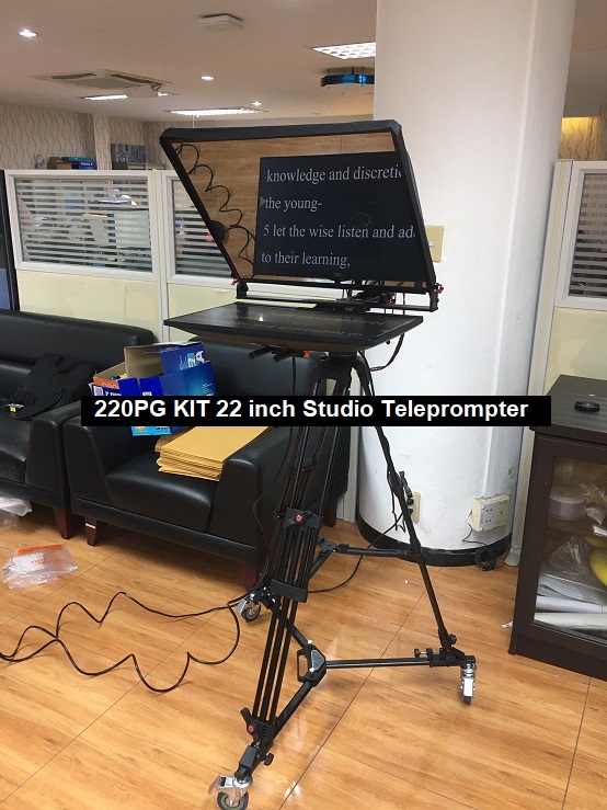 220PG KIT 22 inch Professional Studio Teleprompter ตัวช่วยในการถ่ายทำ สำหรับคนชอบลืมสคริป