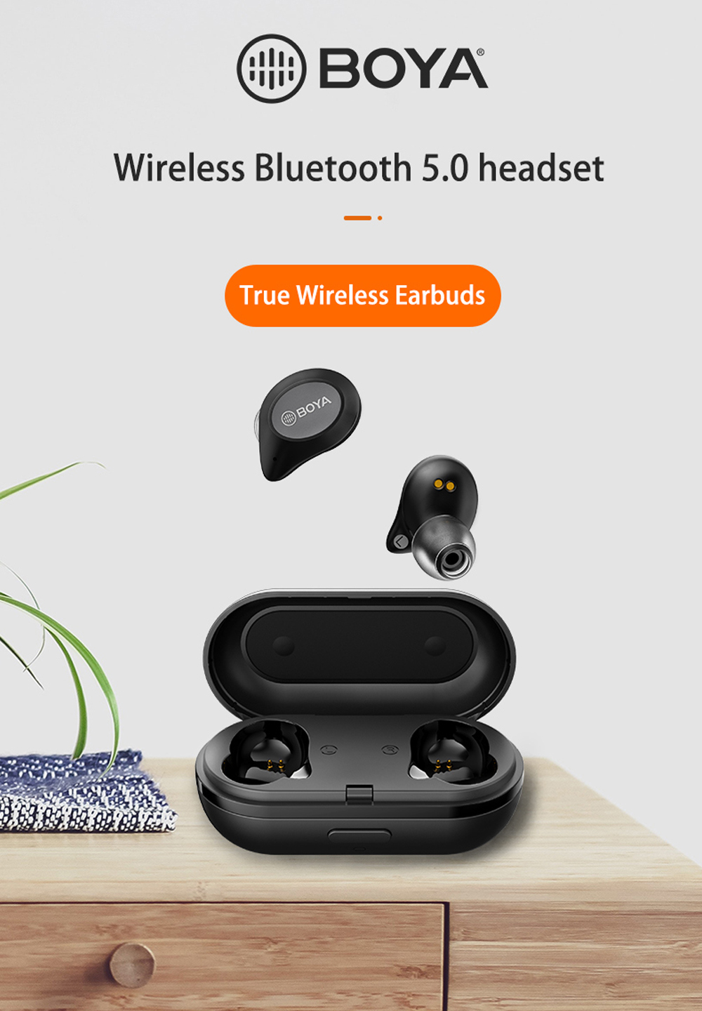 ขาย BOYA BY-AP1 หูฟัง True Wireless รองรับ Bluetooth5.0 , IPX4