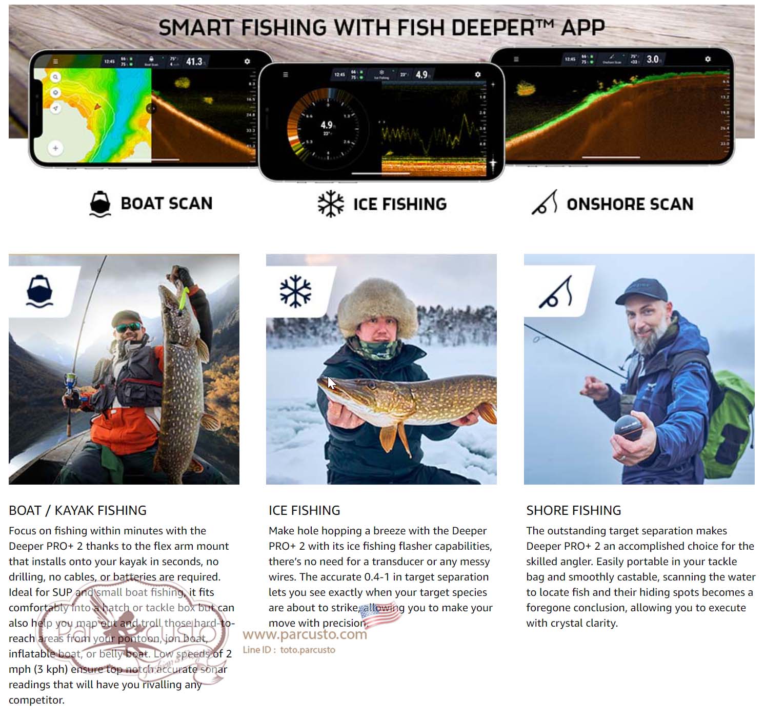 โซน่าจิ๋วอัจฉริยะ Deeper PRO+ 2 Sonar Fish Finder (รุ่นล่าสุด 2022) [Pre-order USA]