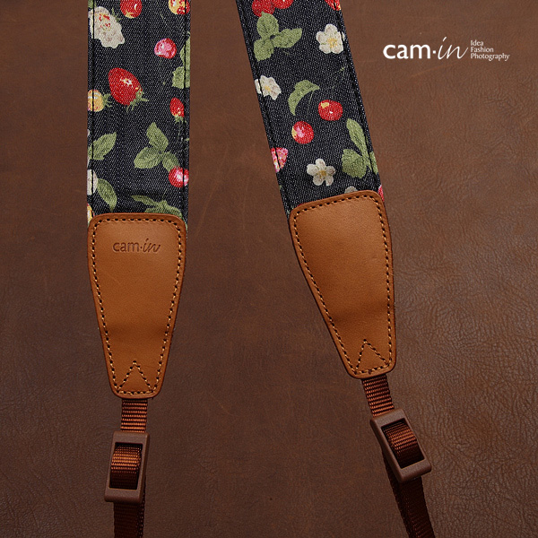 สายคล้องกล้องแนววินเทจ รุ่น cam-in Vintage Black Berry