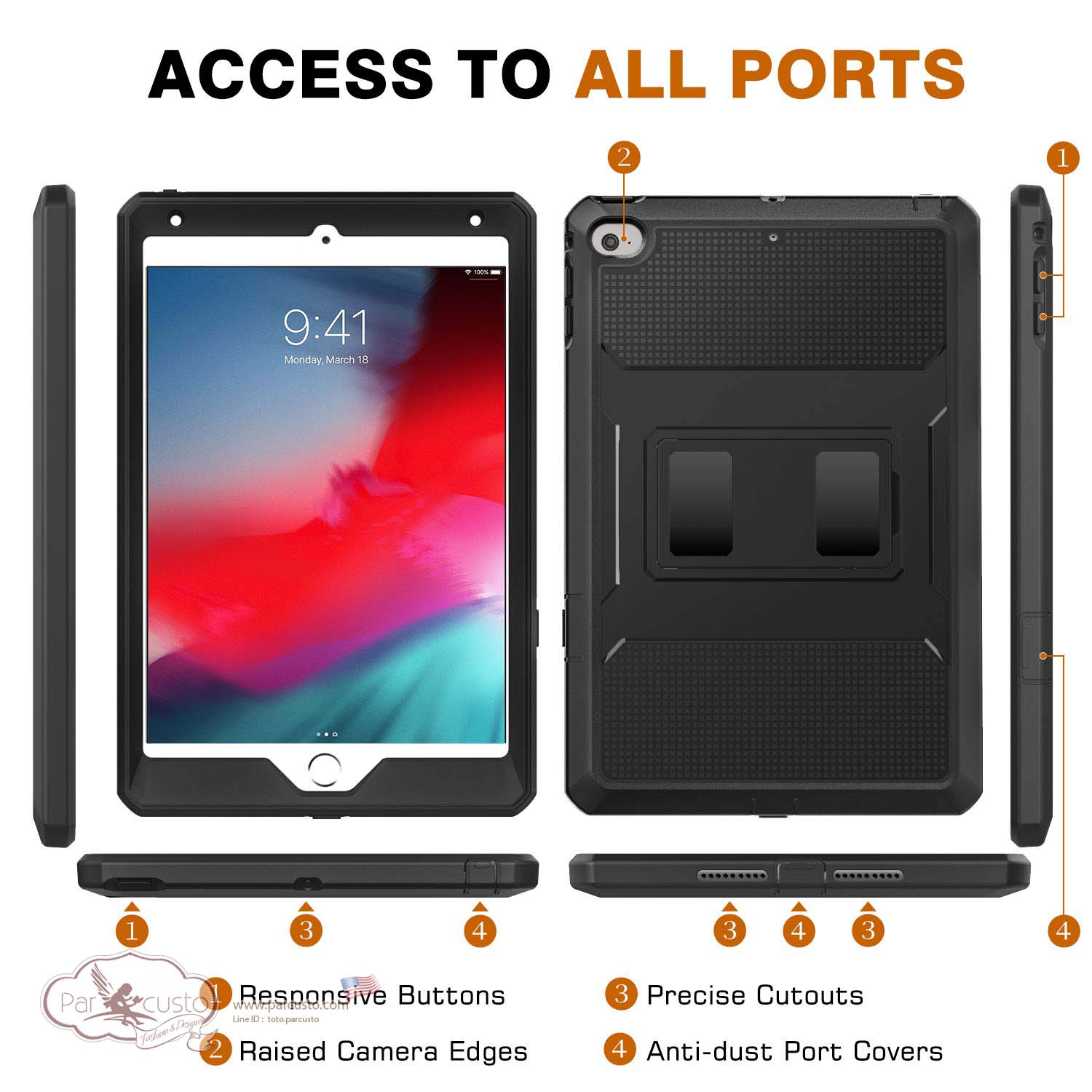 เคสกันกระแทก Apple iPad mini 5 2019 [Heavy Duty] จาก MoKo [เร็วๆ นี้]