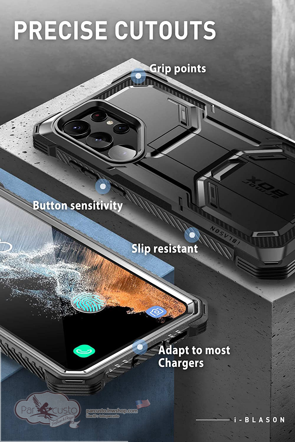 เคสกันกระแทก Samsung Galaxy S23 Ultra [Armorbox] จาก i-Blason [Pre-order USA]