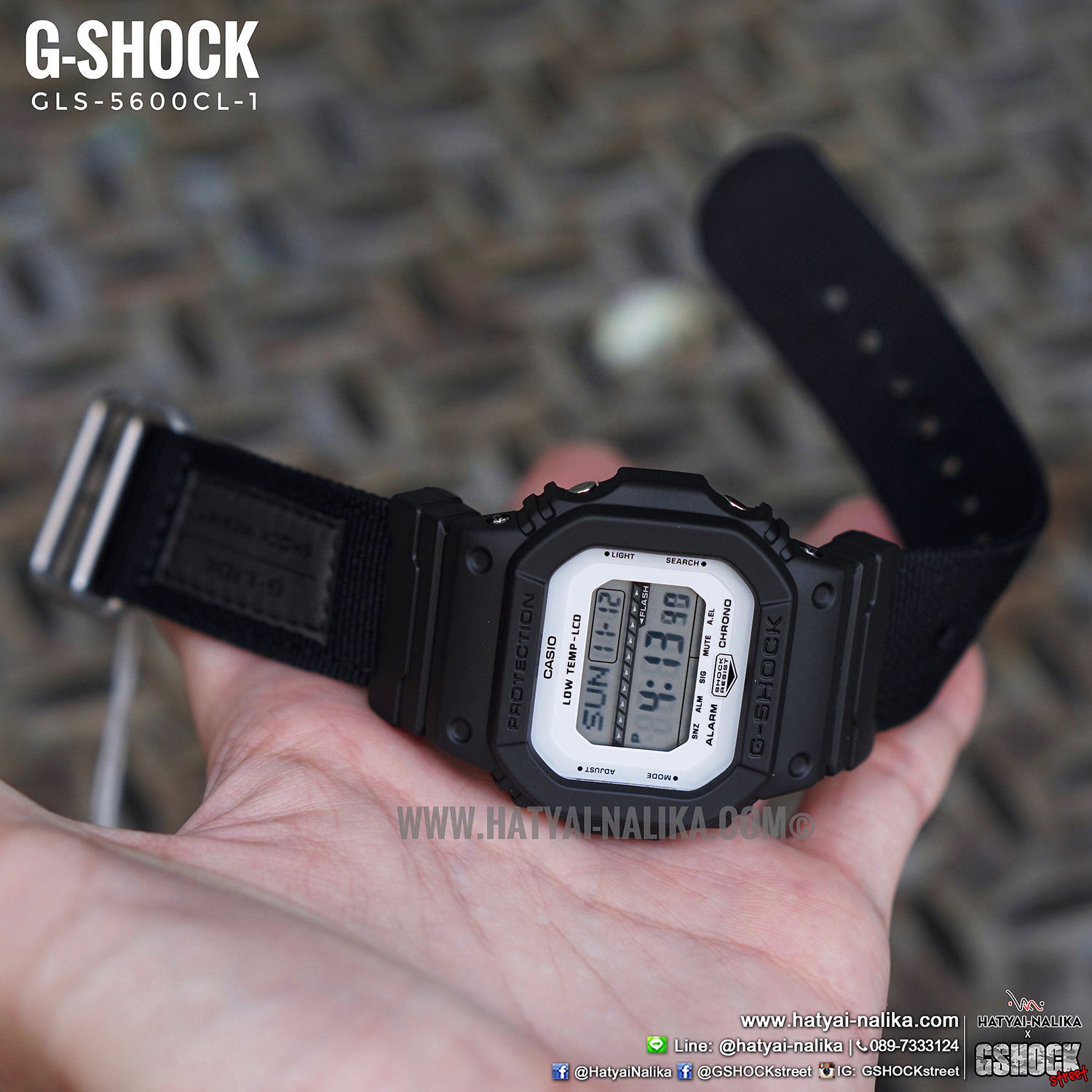 นาฬิกา Casio G-Shock G-LIDE Winter 2017 GLS-5600CL Cloth Band Military Color series รุ่น GLS-5600CL-1 (สายผ้านาโต้) ของแท้ รับประกัน1ปี