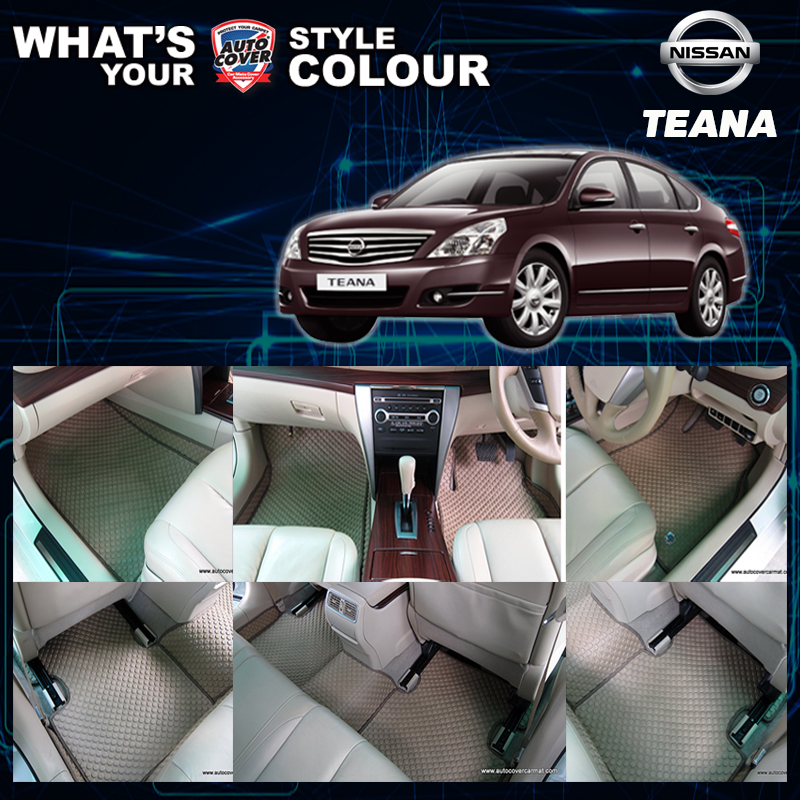 พรมปูพื้นรถยนต์ พรมกระดุม รถ NISSAN TEANA J32 ปี 2009-2013 ชุดภายในห้องโดยสาร จำนวน 12 ชิ้น