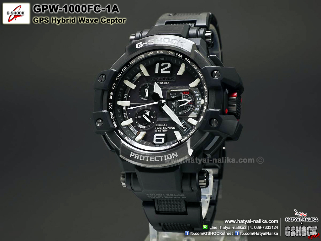 นาฬิกา Casio G-SHOCK นักบิน GRAVITYMASTER GPS Hybrid Wave Captor รุ่น GPW-1000FC-1A ของแท้ รับประกัน1ปี