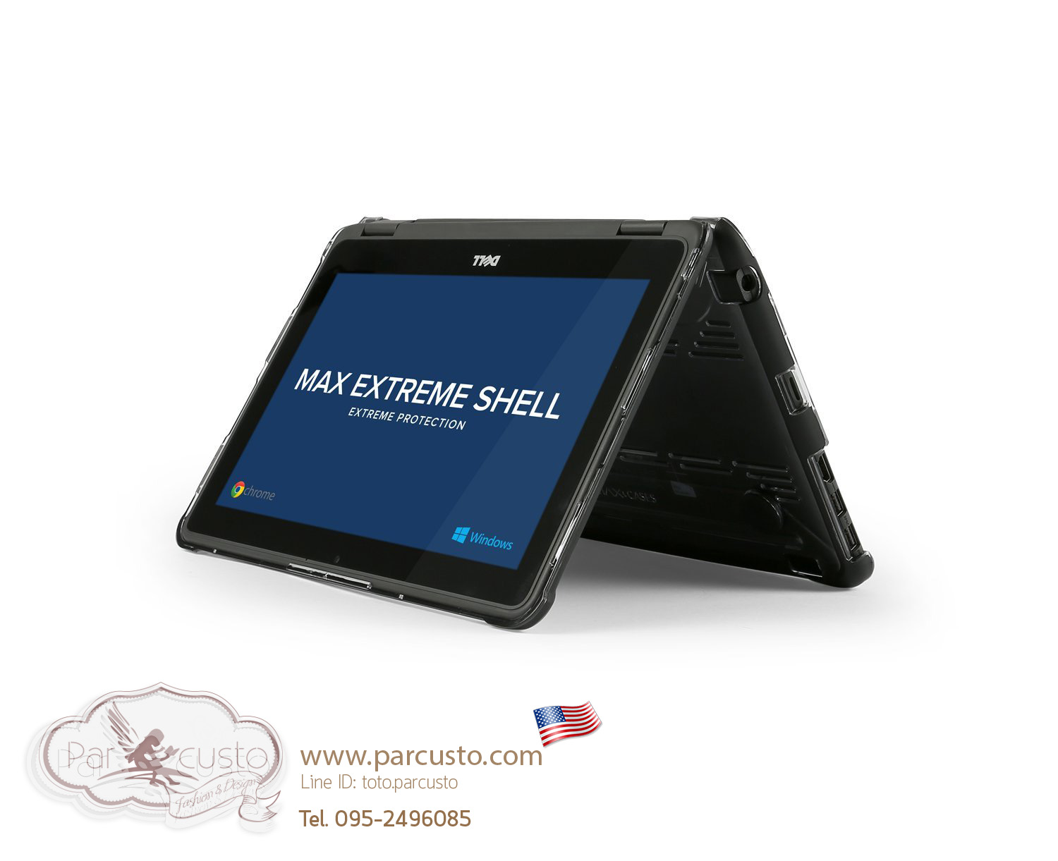 เคสกันกระแทก Dell Chromebook 3189 (2 in 1) 11 inch [Extreme Shell] จาก MAX Cases [Pre-order USA]