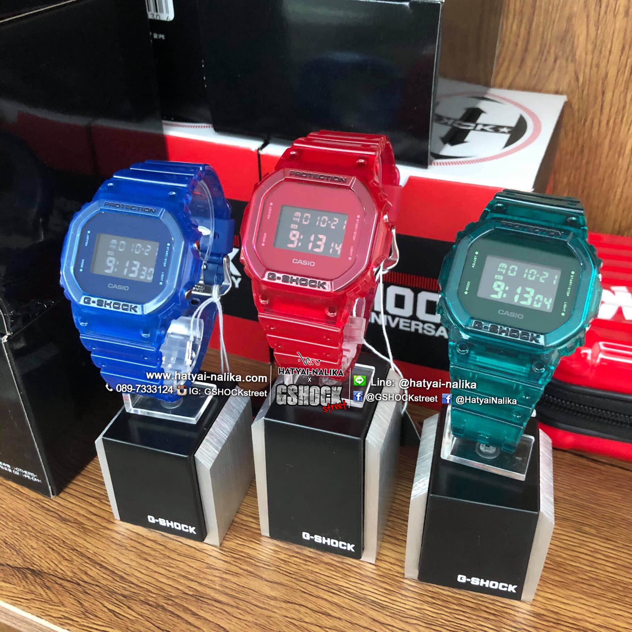 นาฬิกา Casio G-Shock Special color DW-5600SB COLOR SKELETON series รุ่น DW-5600SB-3 “เขียวมรกต” ของแท้ รับประกัน1ปี