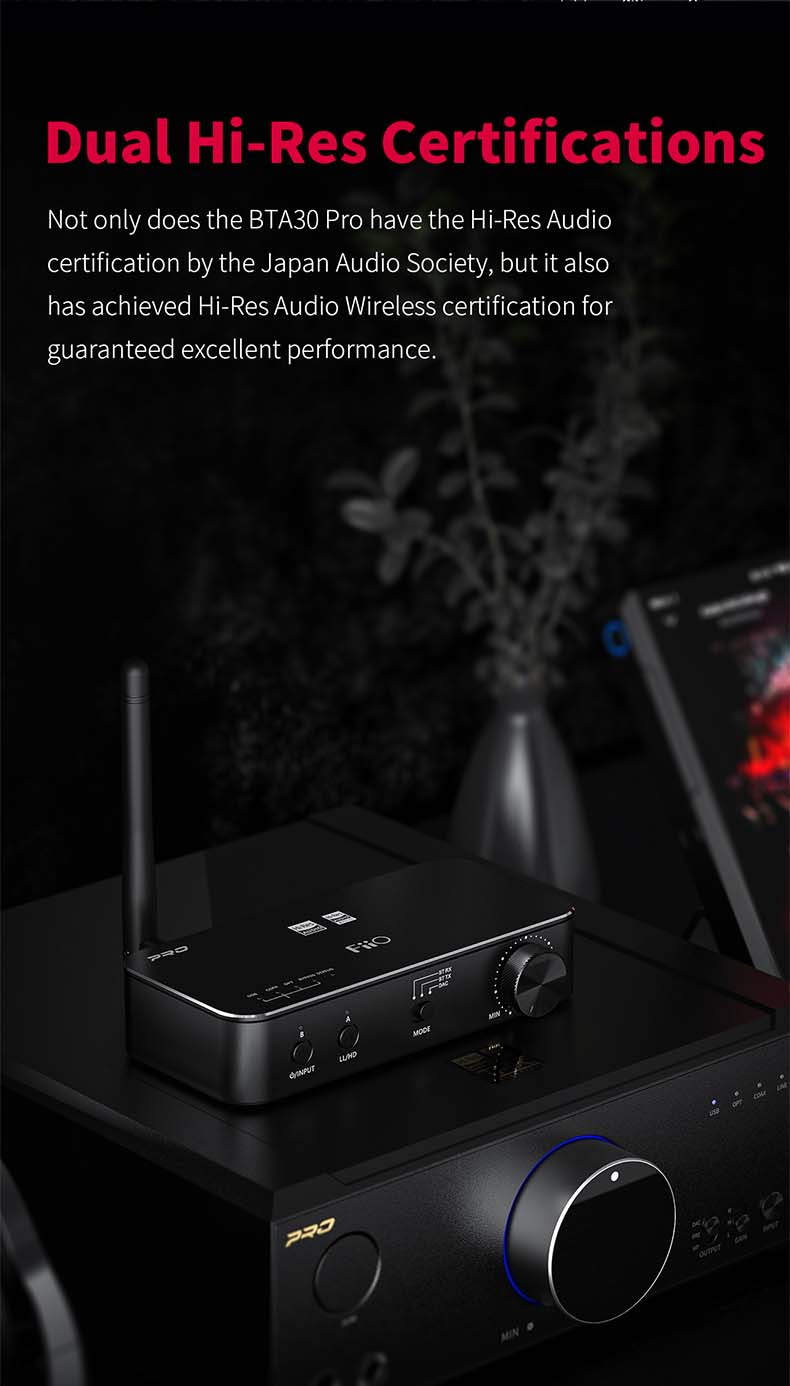 FiiO BTA30 PRO ตัวรับและส่งสัญญาณไร้สายรองรับ Bluetooth5.0 ประกันศูนย์ไทย