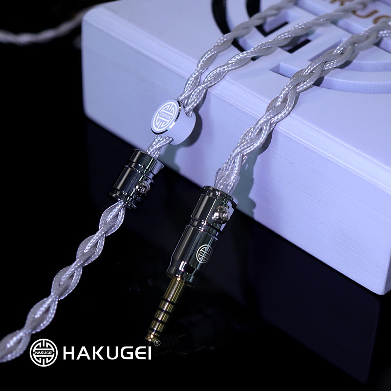 ขาย Hakugei Plume สายอัพเกรดหูฟัง ทองแดงชุบเงิน 6N OCC แบบ Litz