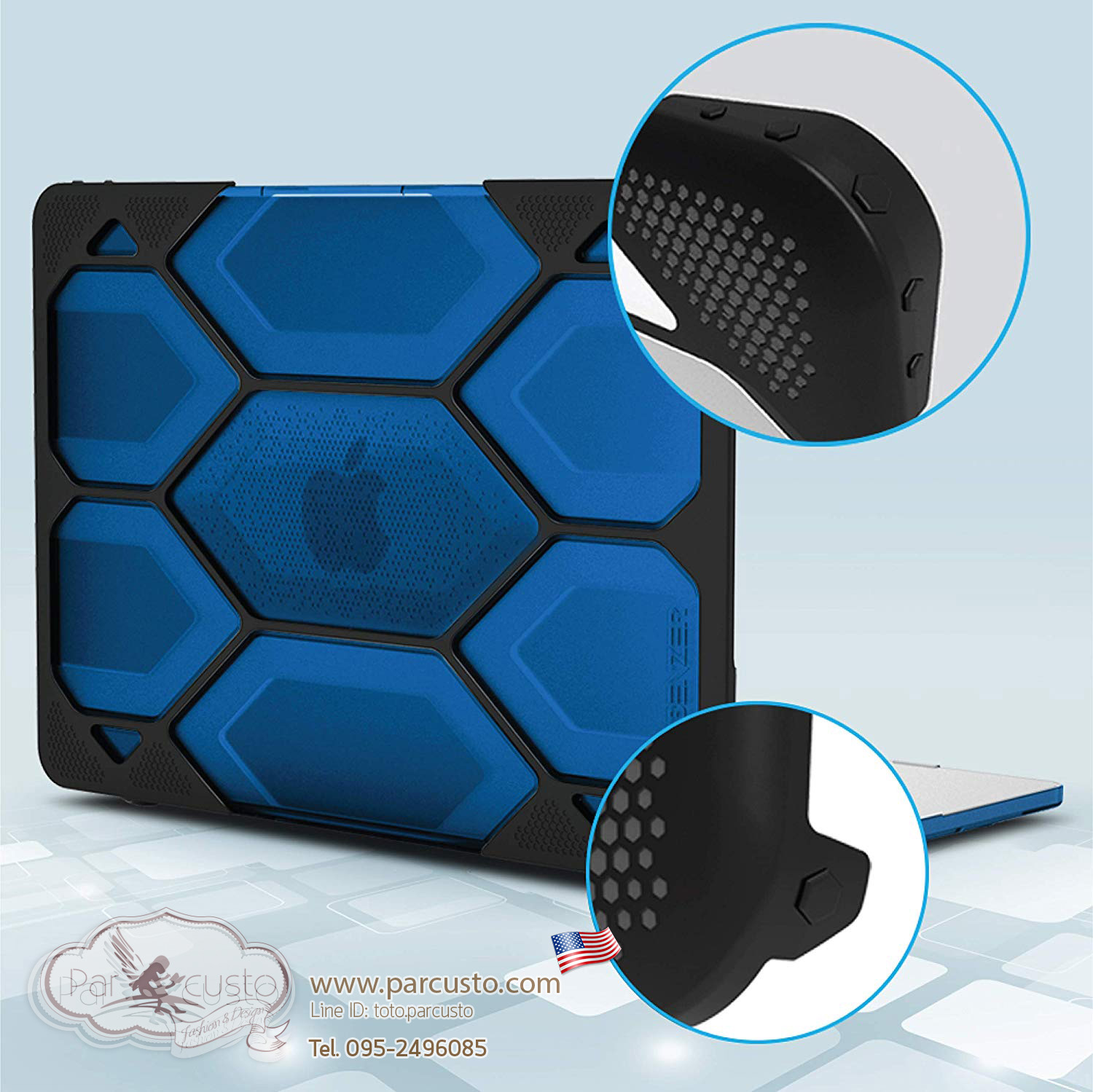 เคสกันกระแทก MacBook Pro 13 Inch 2018 2017 2016 (A1989 A1706 A1708) [Hexpact] จาก iBenzer [Pre-order USA]