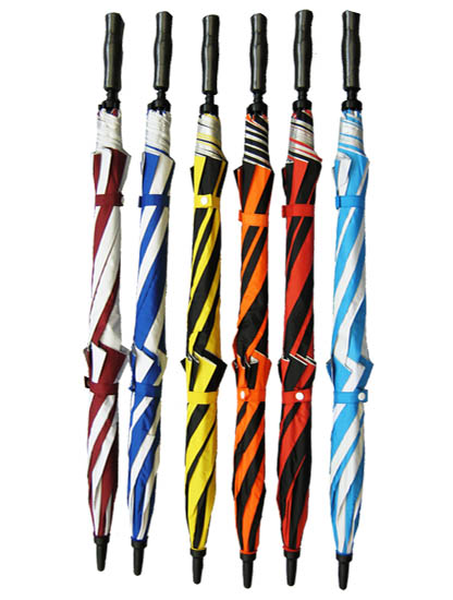 ร่มกอล์ฟ32นิ้ว 2 ชั้น ผ้าร่มเคลือบยูวี สลับสี โครงไฟเบอร์ มือเปิด ด้ามโฟม ปลอกผ้า คละสี