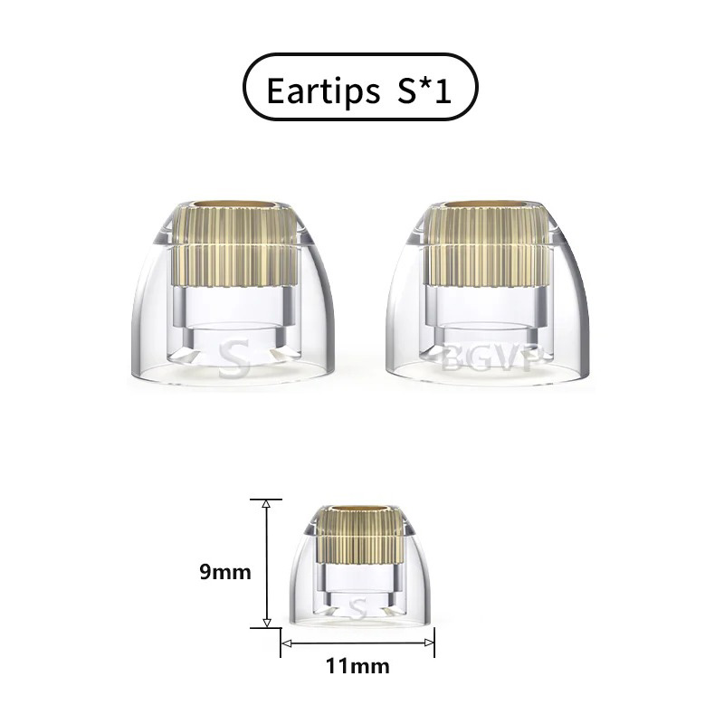 BGVP B11 จุกหูฟังซิลิโคนเหลวพร้อมท่อนำเสียงทองแดงในตัว เพิ่มความชัดเจนของเสียง 1 ชุด 1 คู่