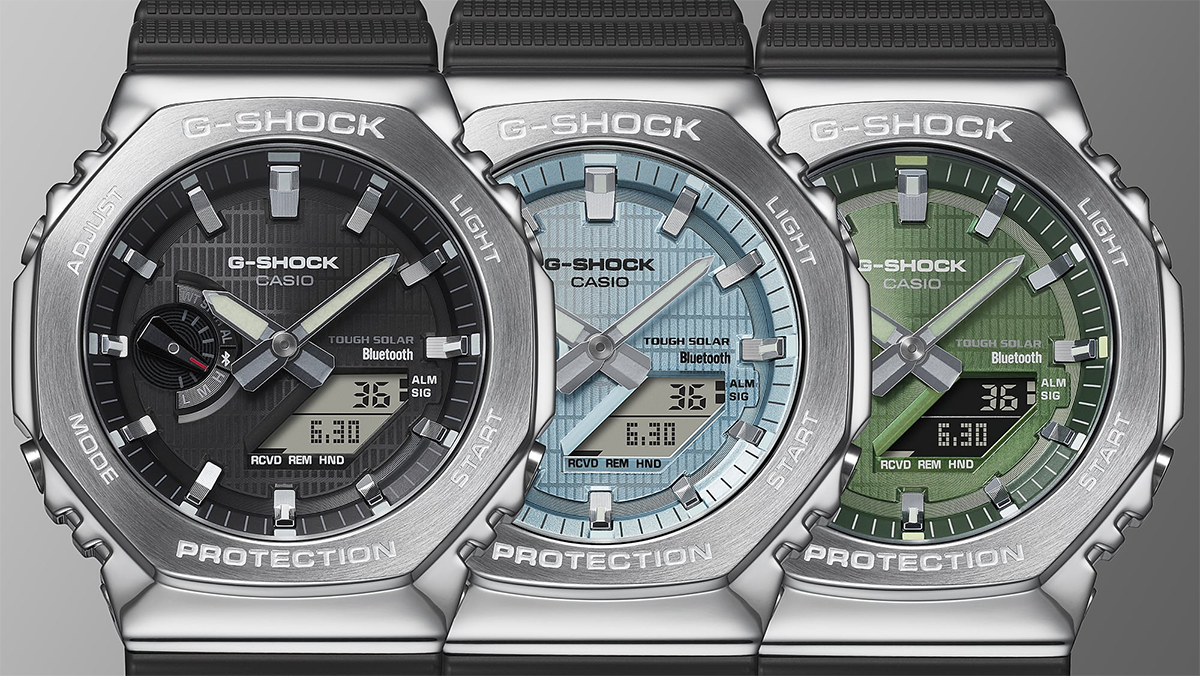 นาฬิกา Casio G-Shock Metal Covered with Bluetooth GBM-2100 series รุ่น GBM-2100-1A ของแท้ รับประกัน1ปี