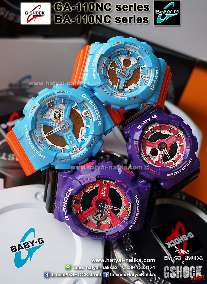 นาฬิกา Casio Baby-G Standard ANALOG-DIGITAL Neo Color series รุ่น BA-110NC-6A ของแท้ รับประกัน1ปี