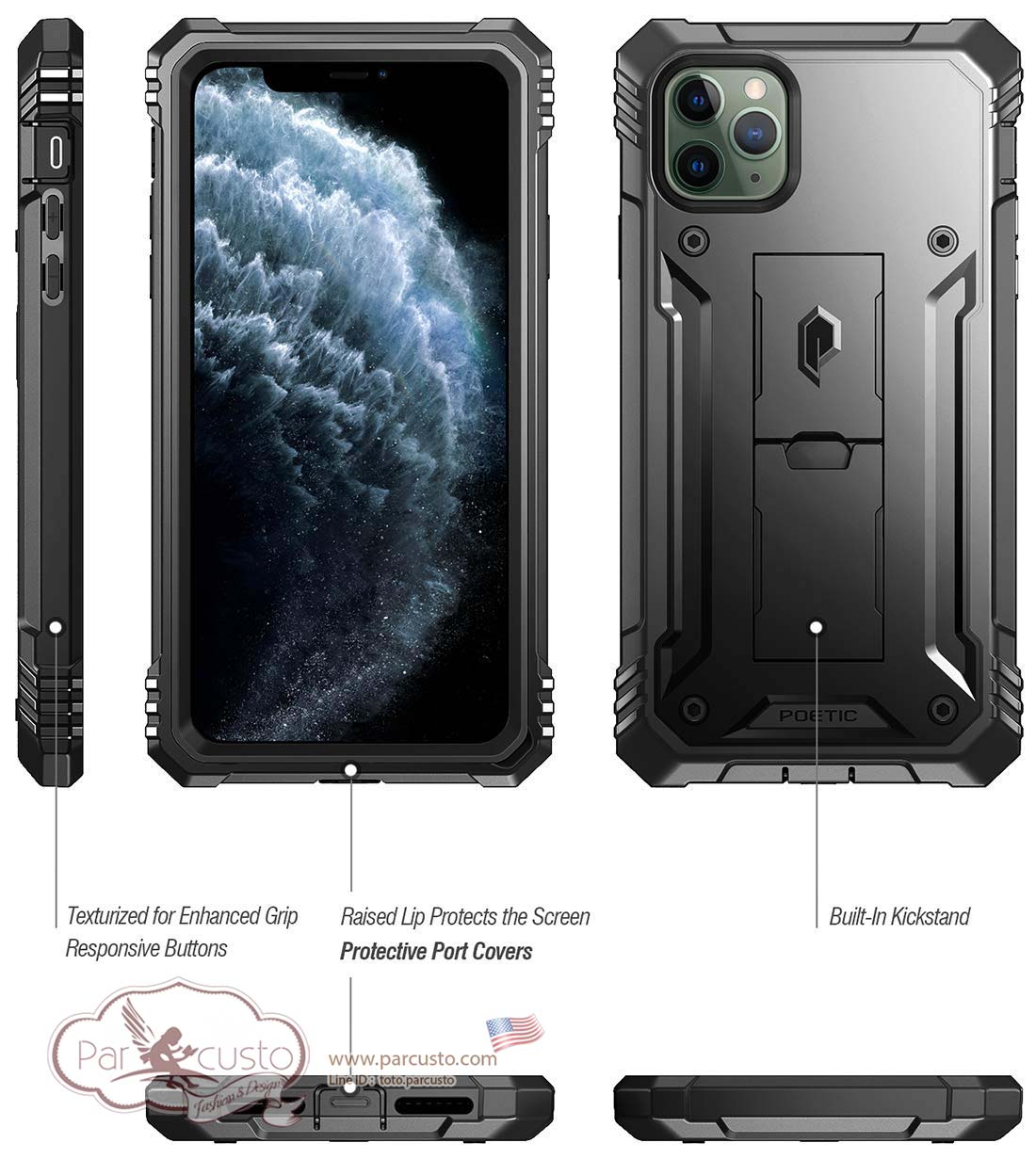 เคสกันกระแทก Apple iPhone 11 Pro Max [Revolution] จาก POETIC [Pre-order USA]