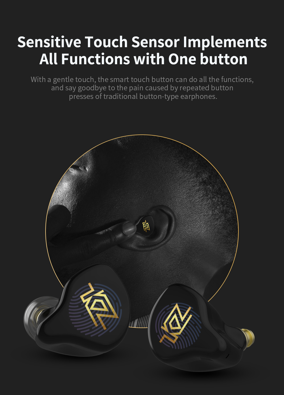 ขาย KZ T1 สุดยอดหูฟังทรูไวเลส TWS ไร้สายตัวแรกของค่าย KZ รองรับ Bluetooth 5.0