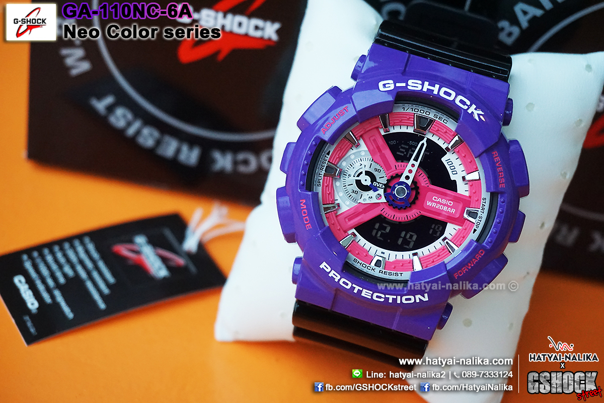 นาฬิกา Casio G-Shock Standard Analog-Digital Neo Color series รุ่น GA-110NC-6A ของแท้ รับประกัน1ปี