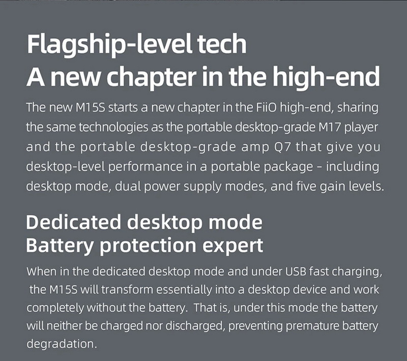 FiiO M15S DAP พกพาและตั้งโต๊ะ 2in1 ครบจบในตัวเดียว รองรับ Dual Hi-Res ประกันศูนย์ไทย