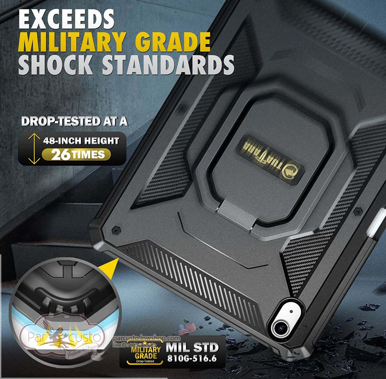 เคสกันกระแทก Apple New iPad 10.9 Gen 10 (2022) [Tuatara Magic Ring] จาก Fintie [Pre-order USA]