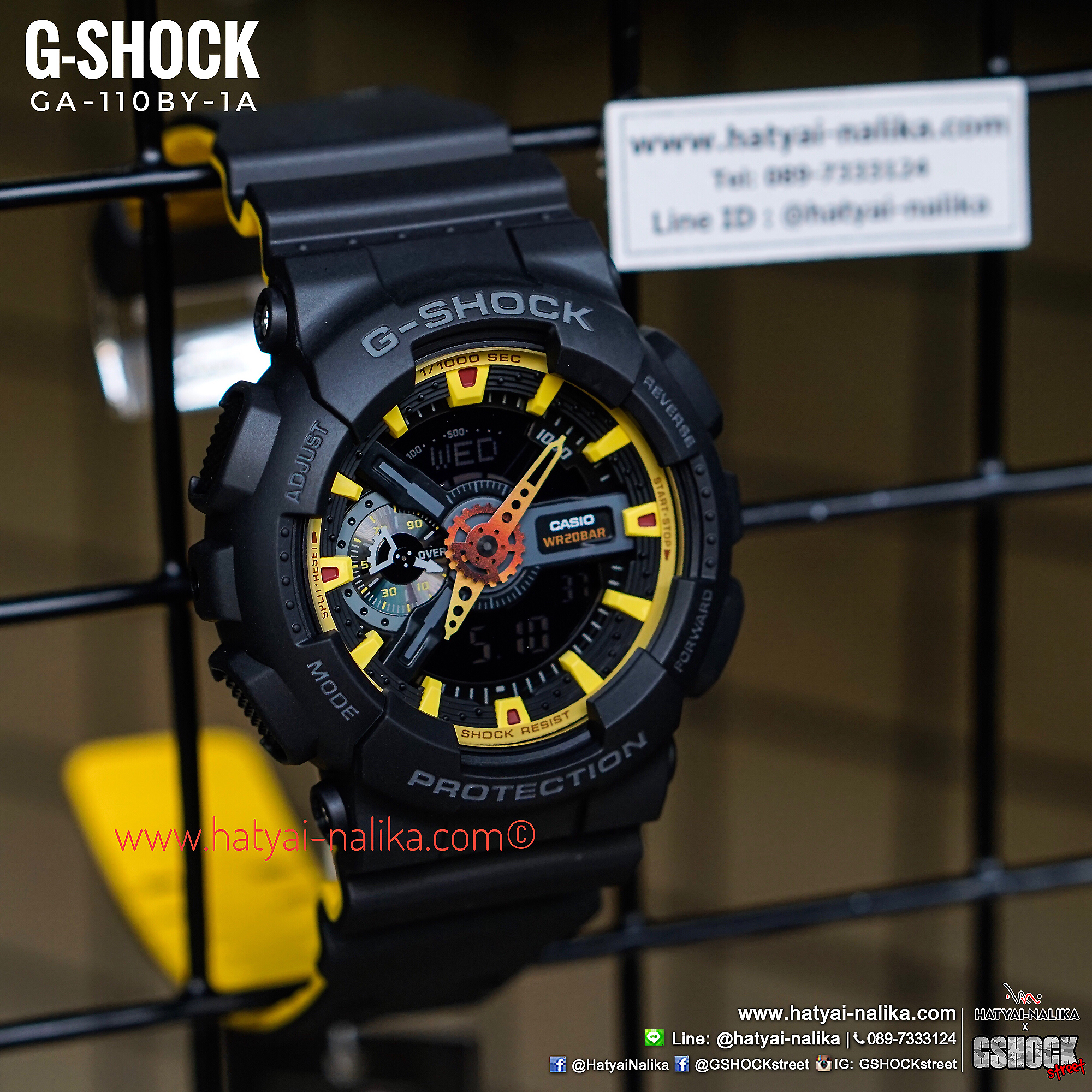 นาฬิกา Casio G-Shock Special color BLACK & YELLOW color series รุ่น GA-110BY-1A ของแท้ รับประกัน1ปี