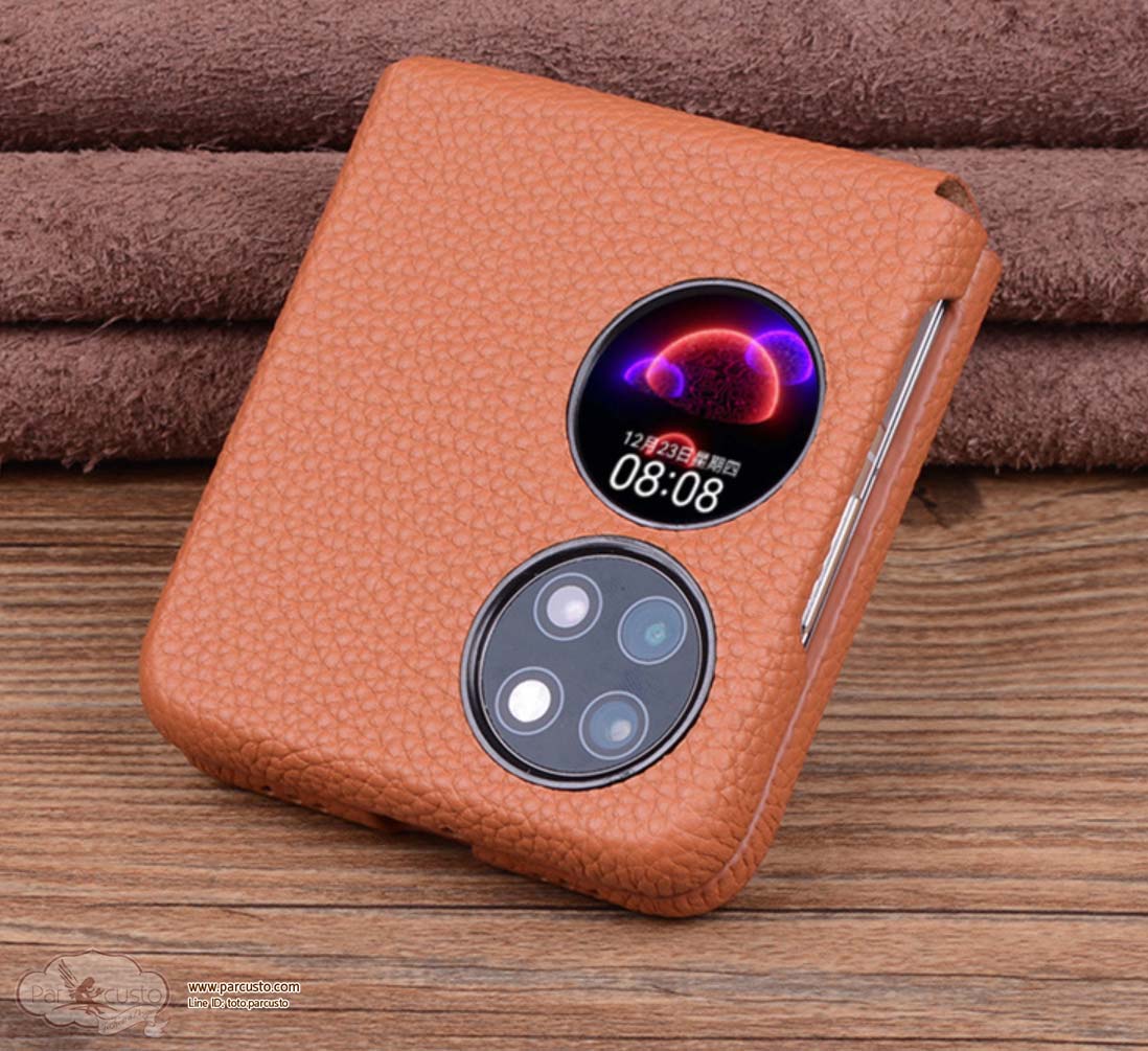 เคสหนังแท้ Huawei P50 Pocket จาก Jinhao [Pre-order]