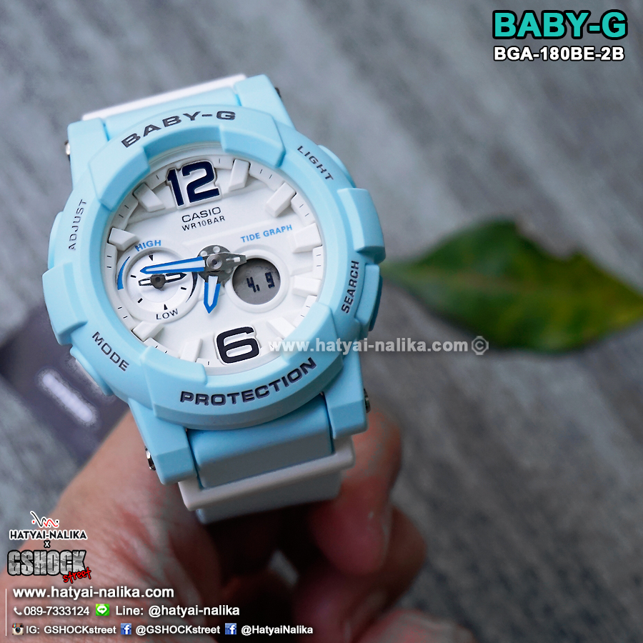 นาฬิกา Casio Baby-G Beach Pastel Color series รุ่น BGA-180BE-2B ของแท้ รับประกัน1ปี