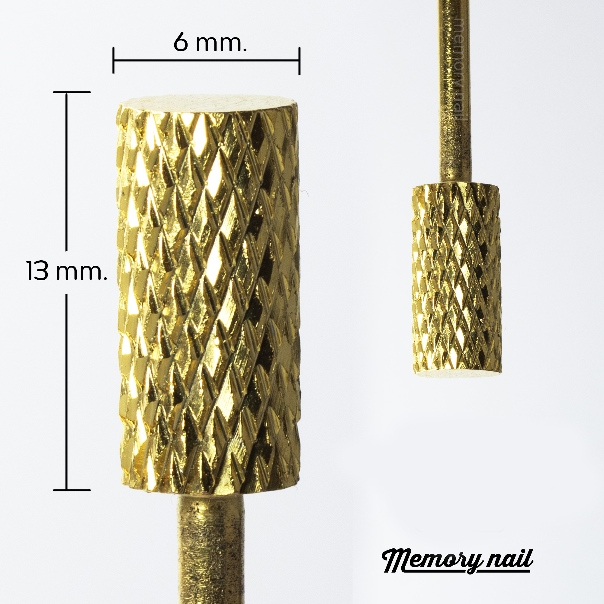หัวเจียรเล็บ Barrel Gold Carbide Bit 3/32 หัวเจียรคาร์ไบ สีทอง หยาบ ทองกระบอก