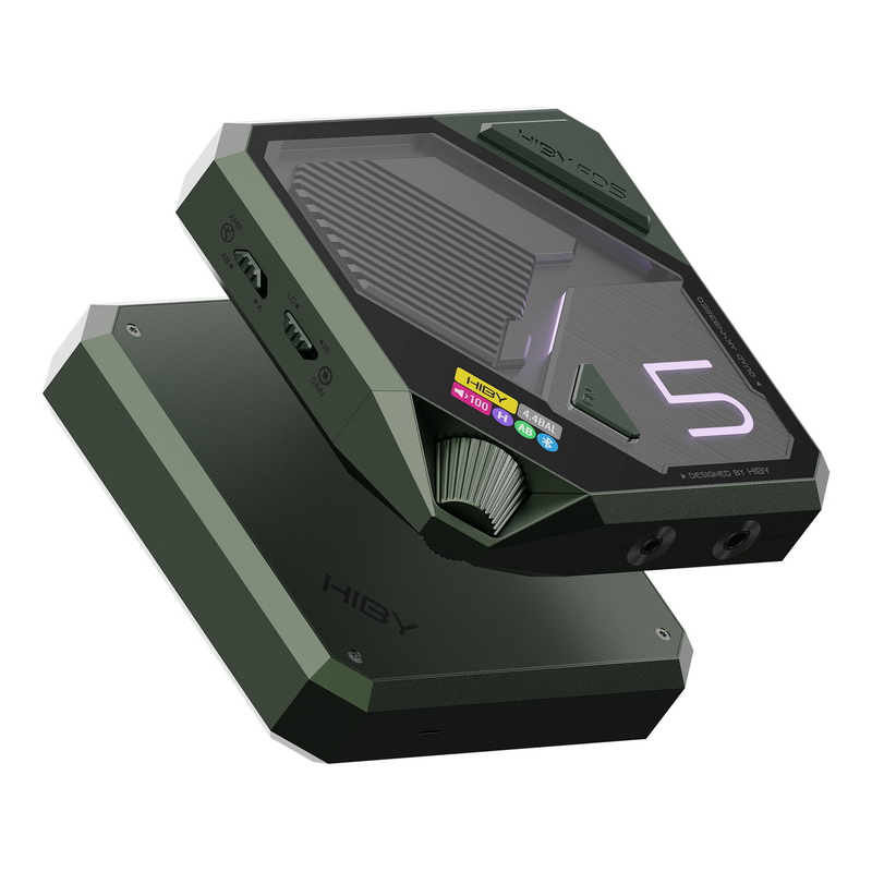 Hiby FD5 DAC/AMP ตั้งโต๊ะ Class A/AB ชิป AKM4493 x4 ในธีมไซเบอร์พังค์ รองรับ MQA ประกันศูนย์ไทย