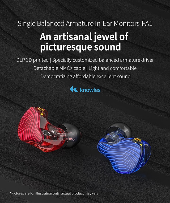 FiiO FA1 หูฟัง Pure Balanced 1 ไดร์เวอร์ ถอดสายได้