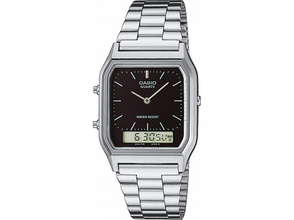 นาฬิกา คาสิโอ Casio STANDARD DIGITAL Vintage รุ่น AQ-230A-1 ของแท้ รับประกัน1ปี