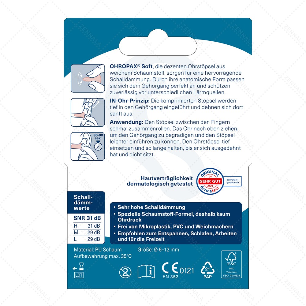 EAR PLUG ohropax soft 5 pairs